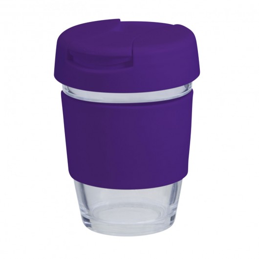 Flip Lid Glass Karma Kups Purple